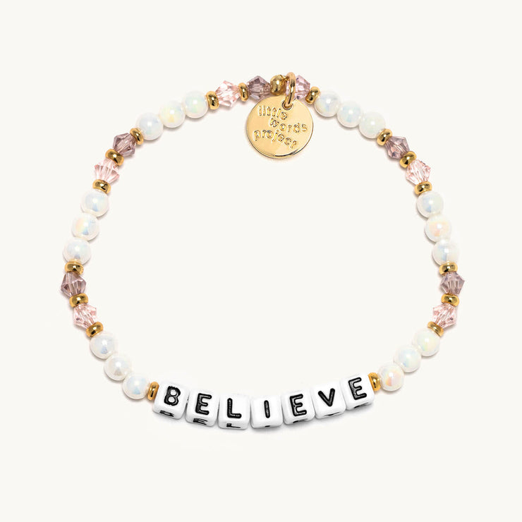 letter bead bracelet | believe