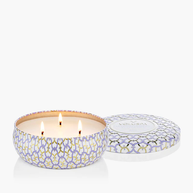 3 wick tin candle | mountain lavender + chamomile
