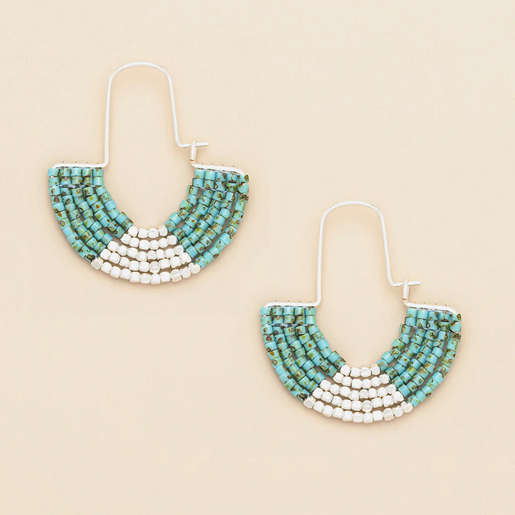 chromacolor miyuki u hoop | speckled turquoise + silver