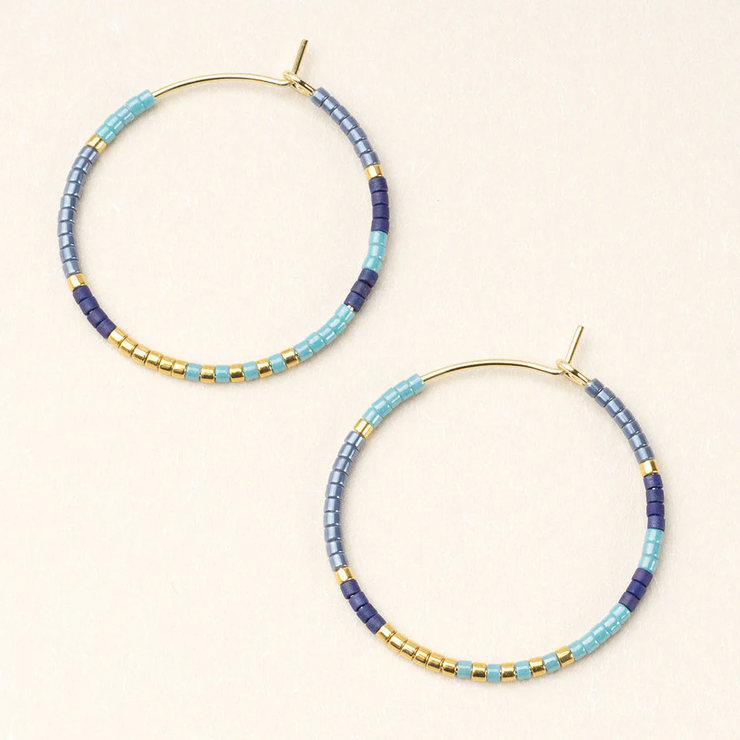 chromacolor miyuki small hoop | cobalt + gold
