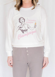 relaxed champagne sweatshirt