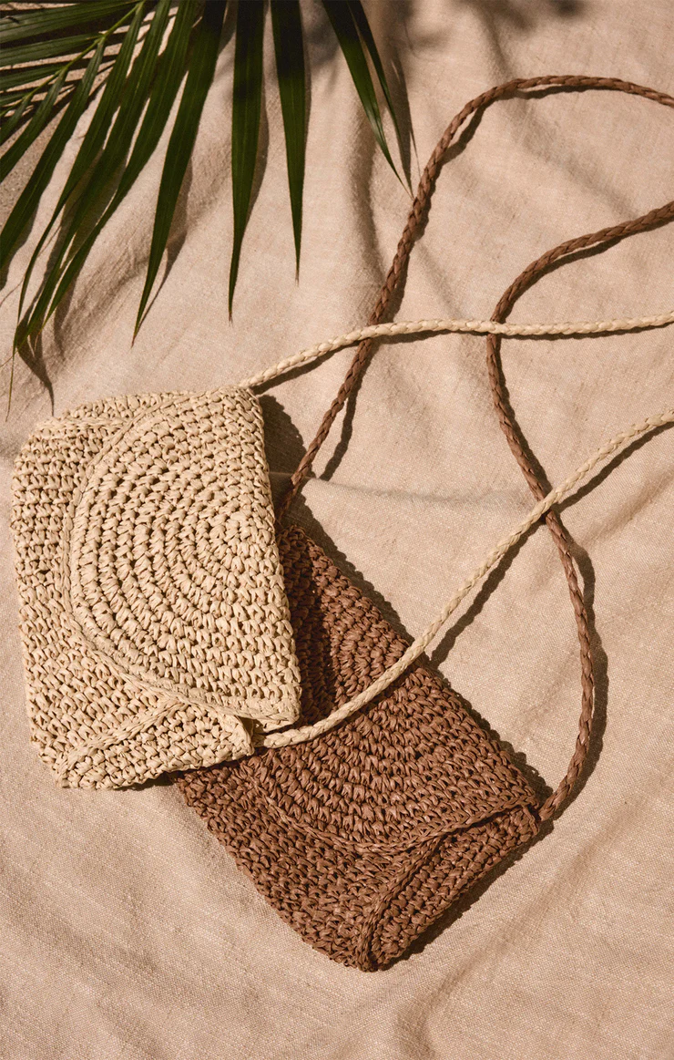 sand dollar mini straw bag | natural