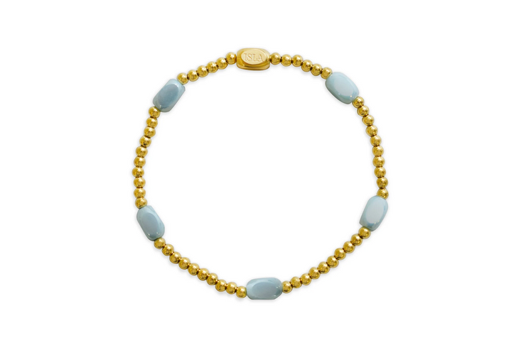 here + there stretch bracelet | blue sky