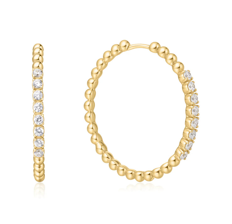 claw sphere beaded hoop