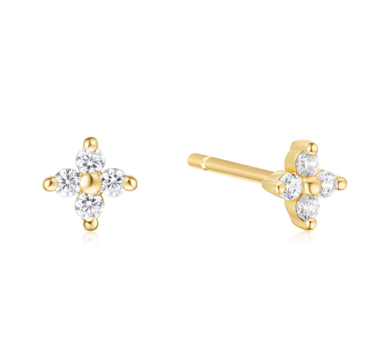 four petal stud earrings