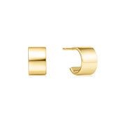 flat huggie hoop earrings