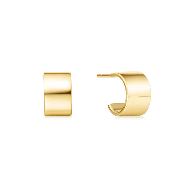 flat huggie hoop earrings