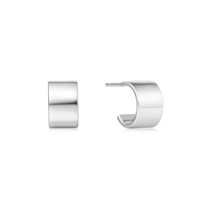 flat huggie hoop earrings