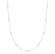 shell pearl station chain necklace