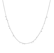 mini disc drop stacking necklace