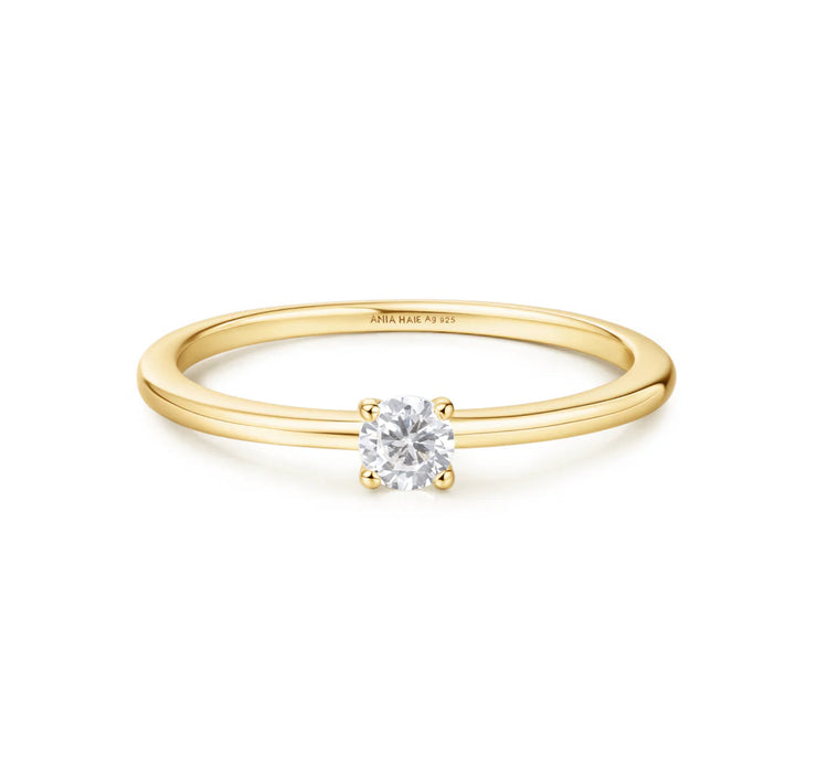 classic slim stacking ring | gold
