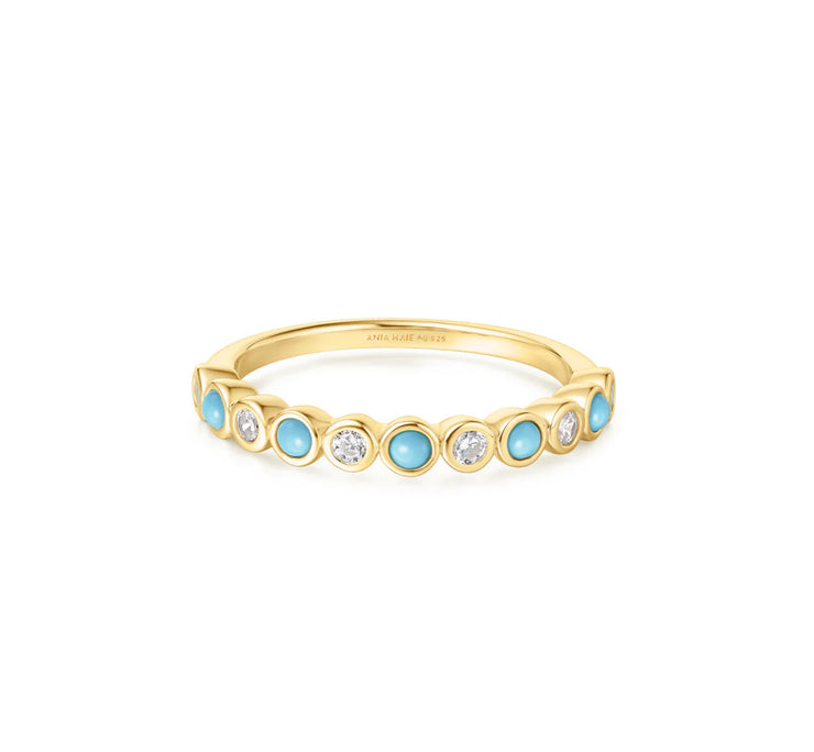 turquoise bezel ring | gold