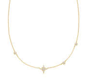 star cz station necklace