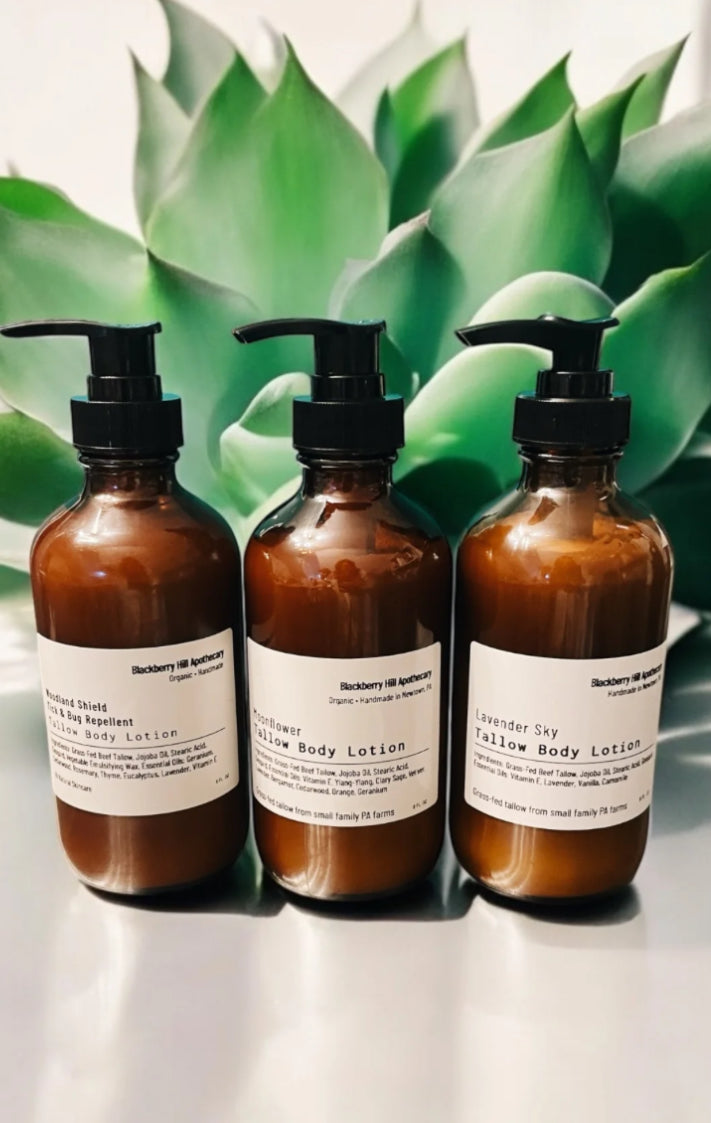 tallow body lotion 8oz | moonflower