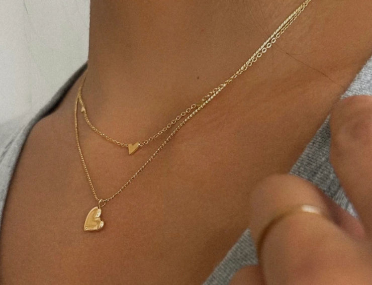 puffy heart necklace