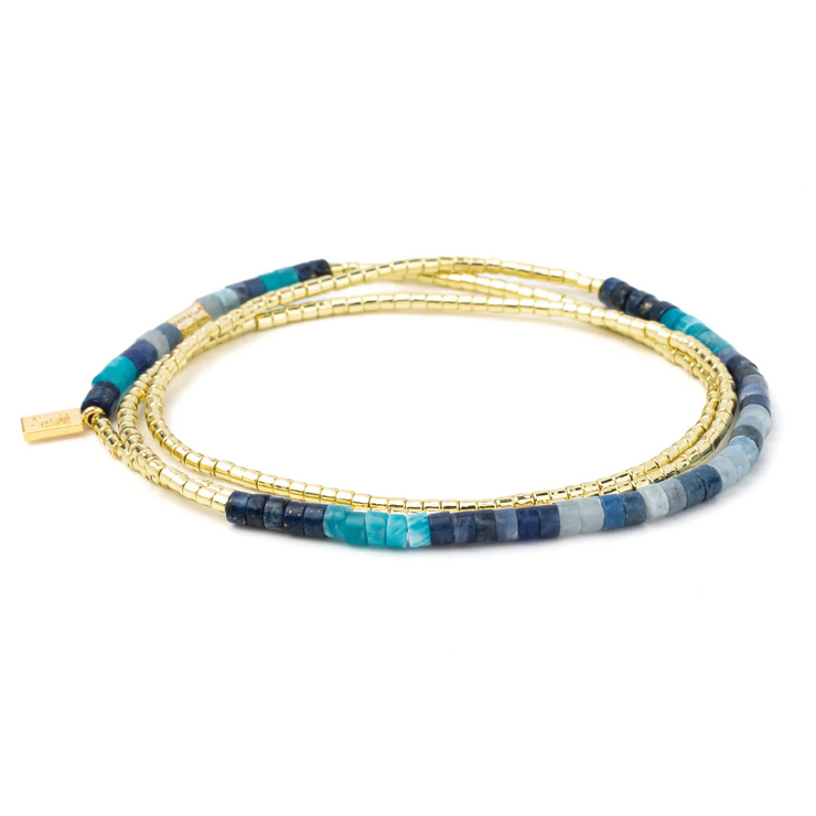 ombre stone wrap | midnight + gold