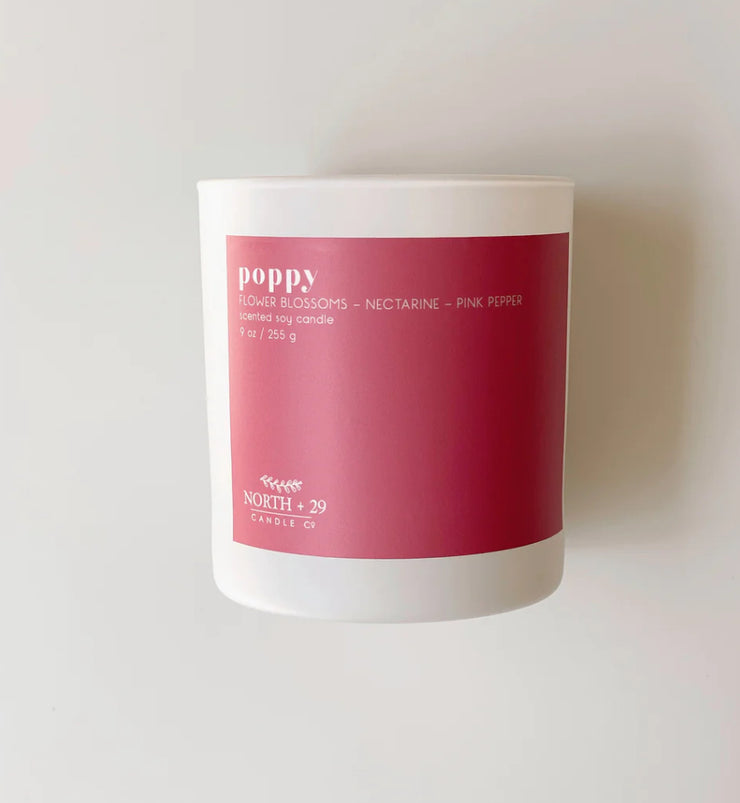 handpoured soy candle | poppy
