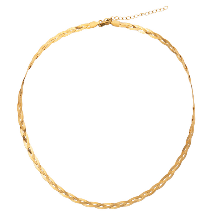vesna braided herringbone necklace