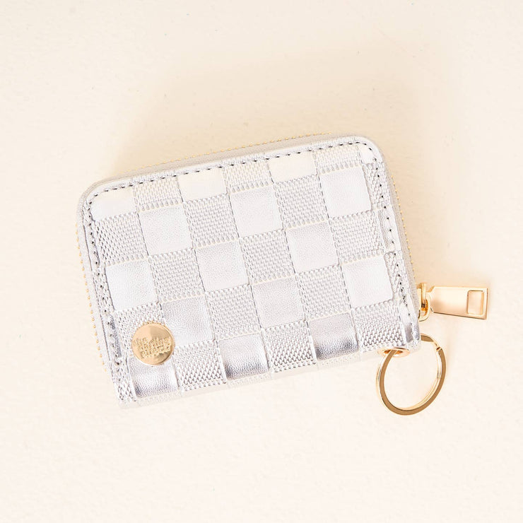 zip around wallet | silver