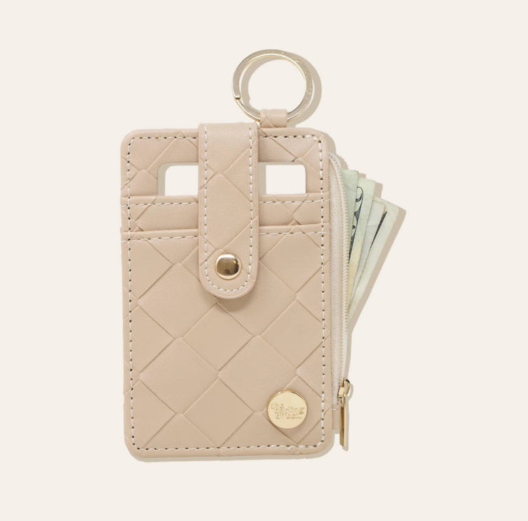 woven keychain wallet | oat