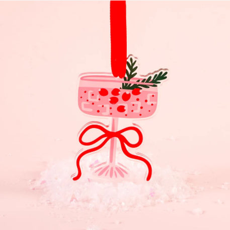 holiday tree ornament | cranberry cosmo