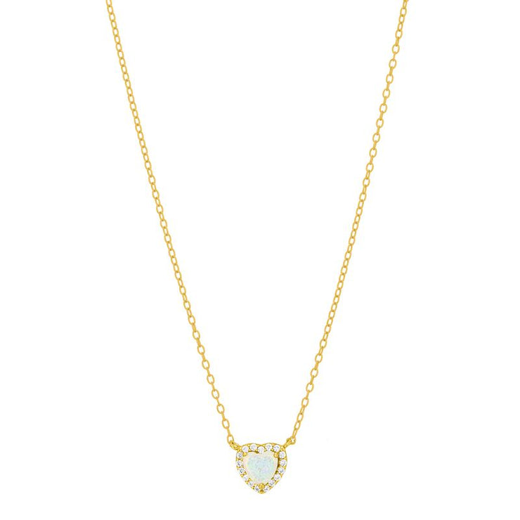 opal heart necklace