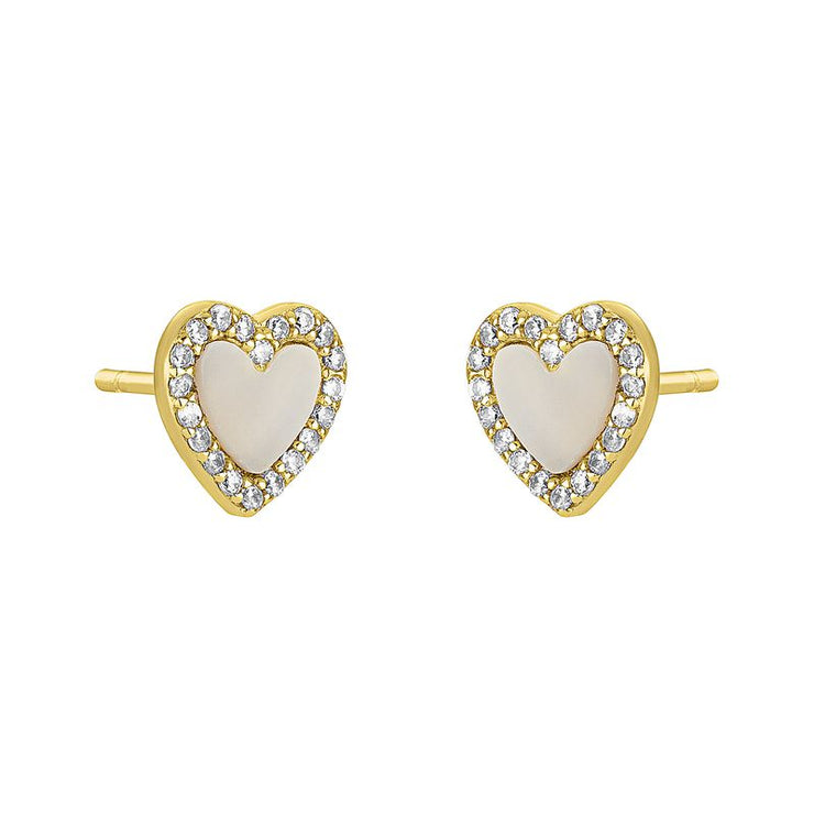 alana heart studs | gold