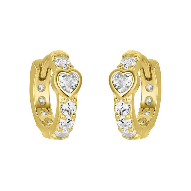 mackenzie heart huggies | gold