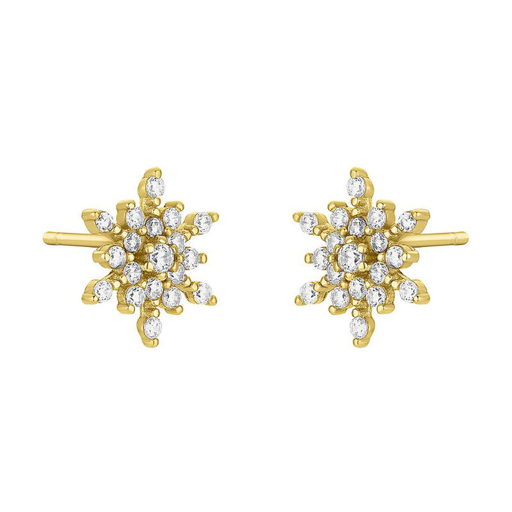 elsa snowflake studs | gold