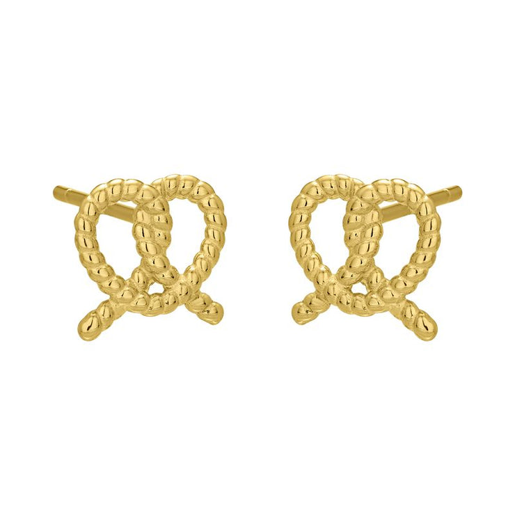 pretzel twist studs | gold