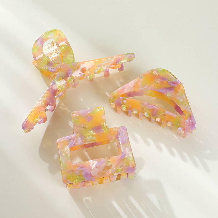 vintage wild flower claw clip