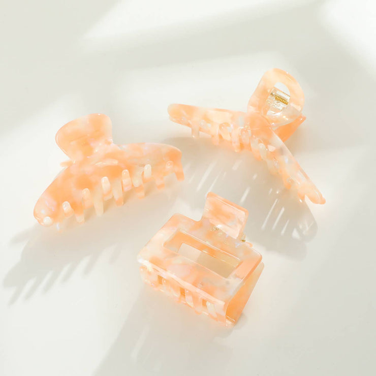peach fuzz claw clip