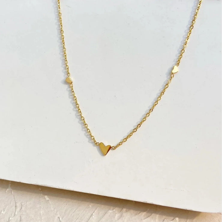 golden hearts necklace