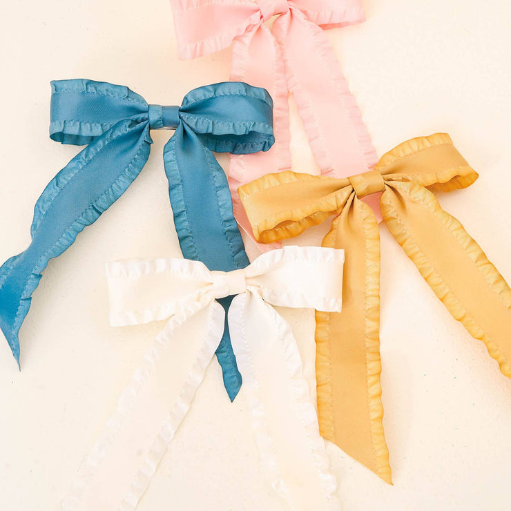 ruffle hair bow