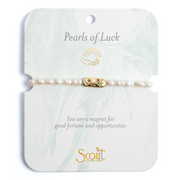 pearl affirmation bracelet | luck