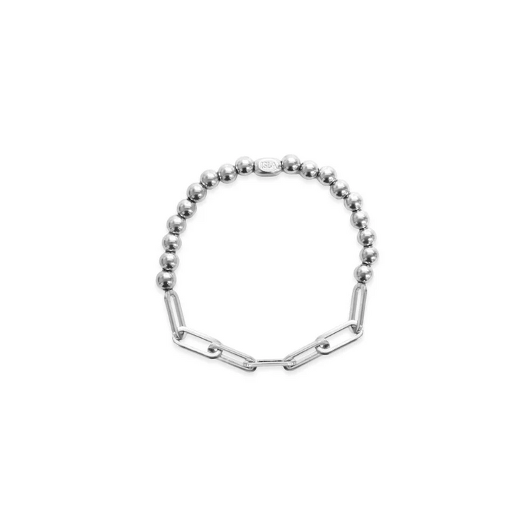 ball + chain paperclip bracelet - 6mm