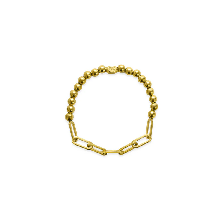 ball + chain paperclip bracelet - 6mm