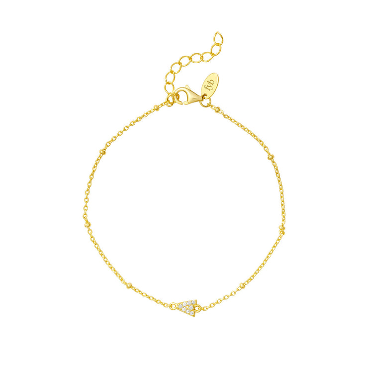 petite initial chain bracelet