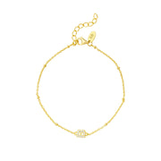 petite initial chain bracelet