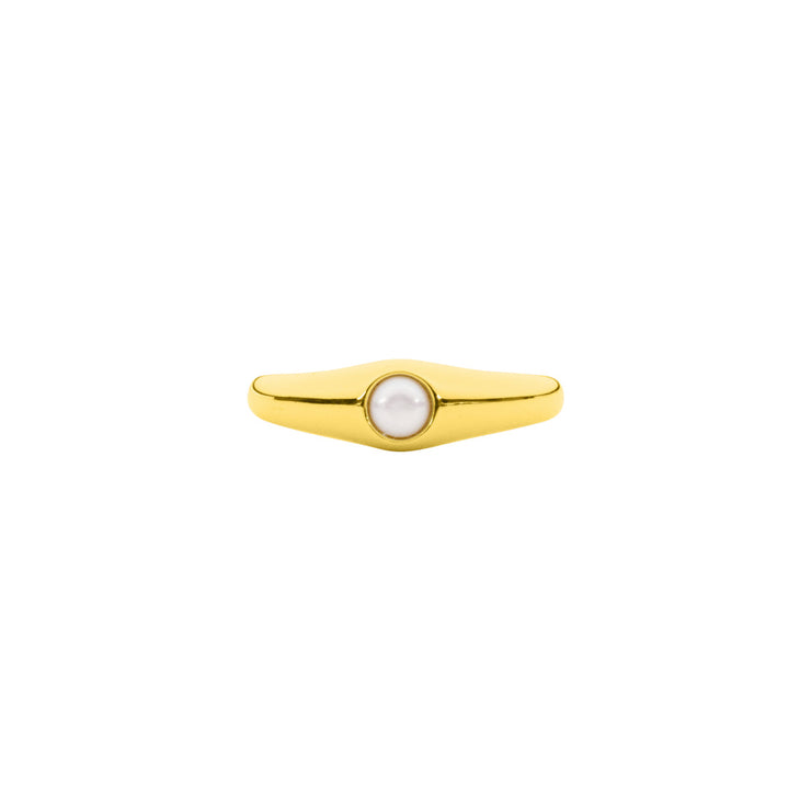 pearl signet ring