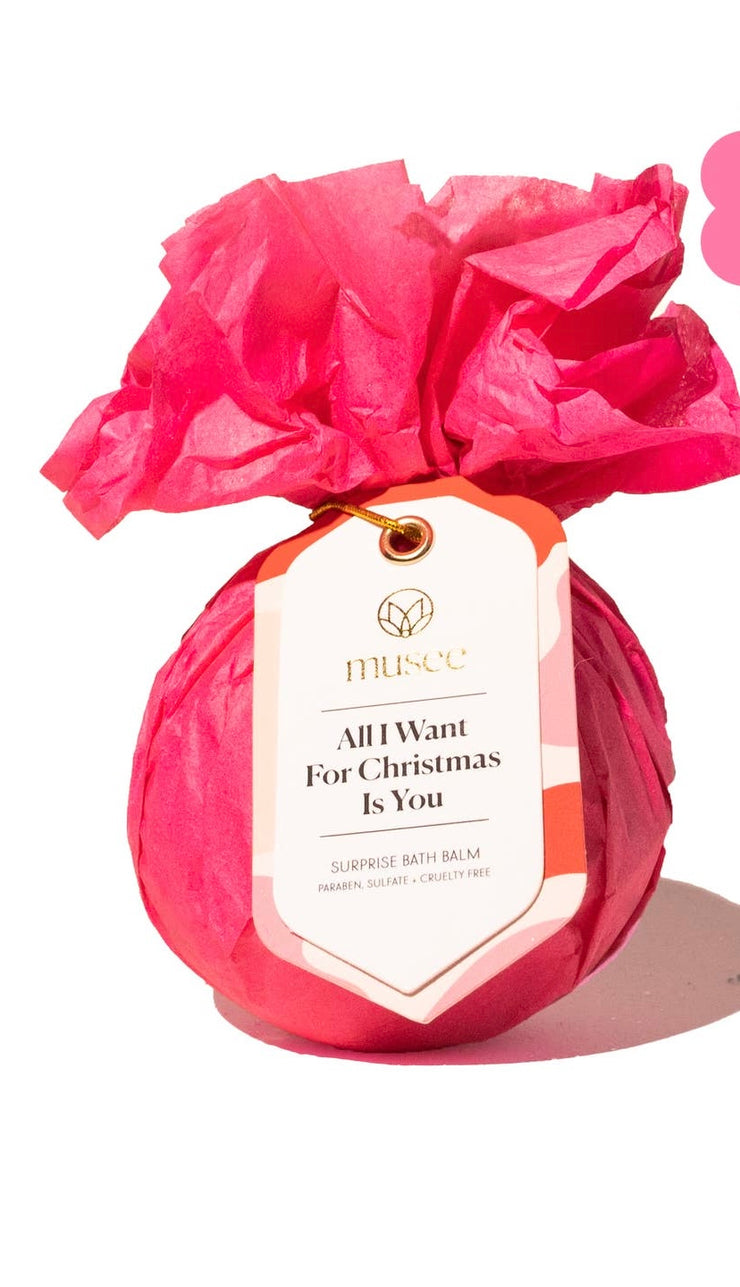 all i want for christmas is you bath bomb