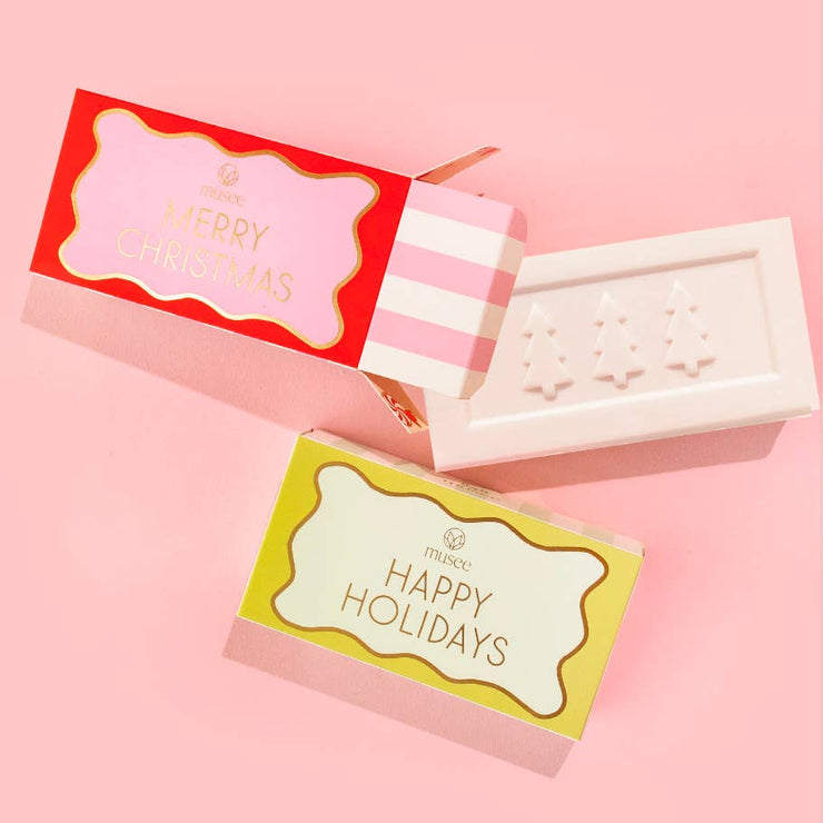happy holidays soap