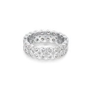 double row bezel ring
