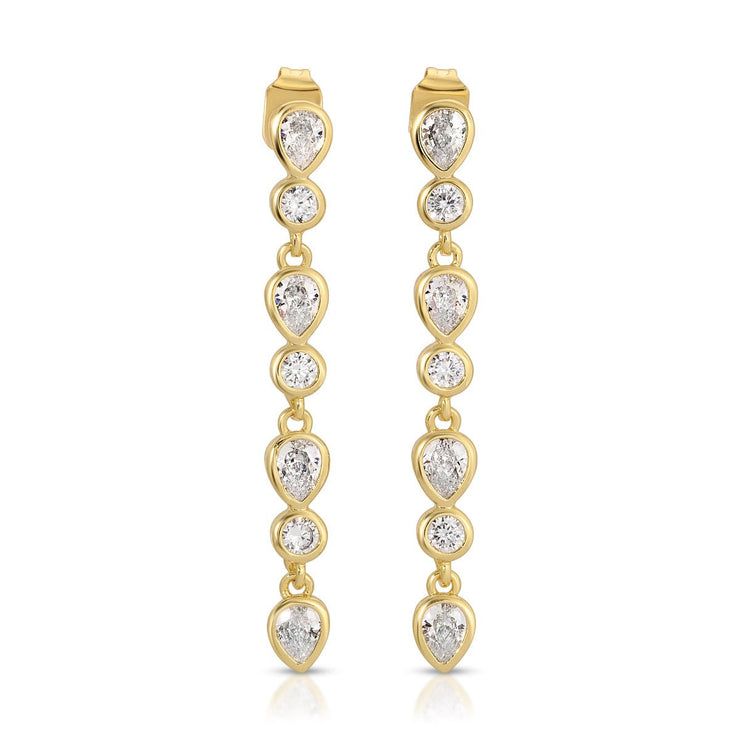 teardrop tennis drop earrings