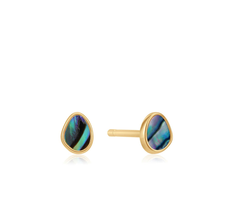 arrow abalone stud earrings