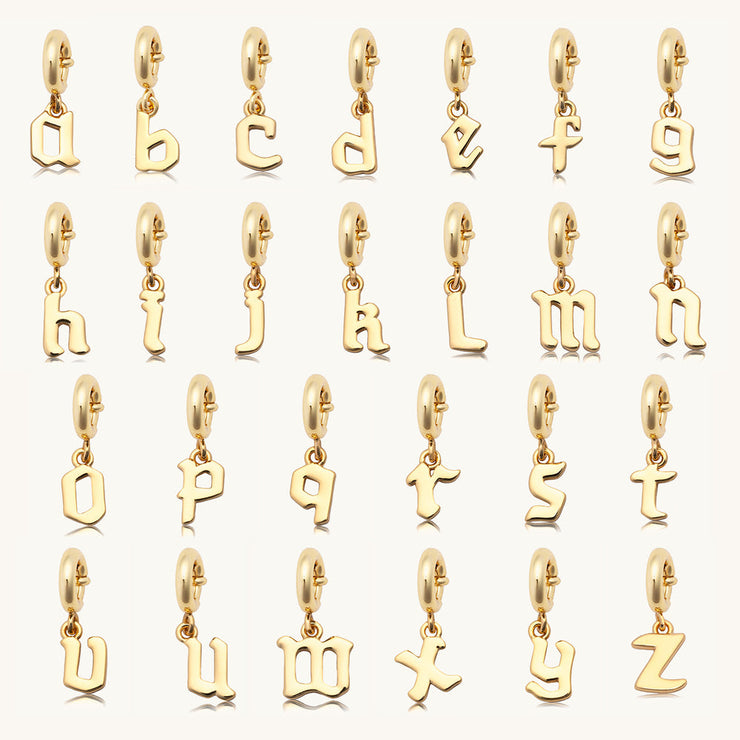 gothic letter charm