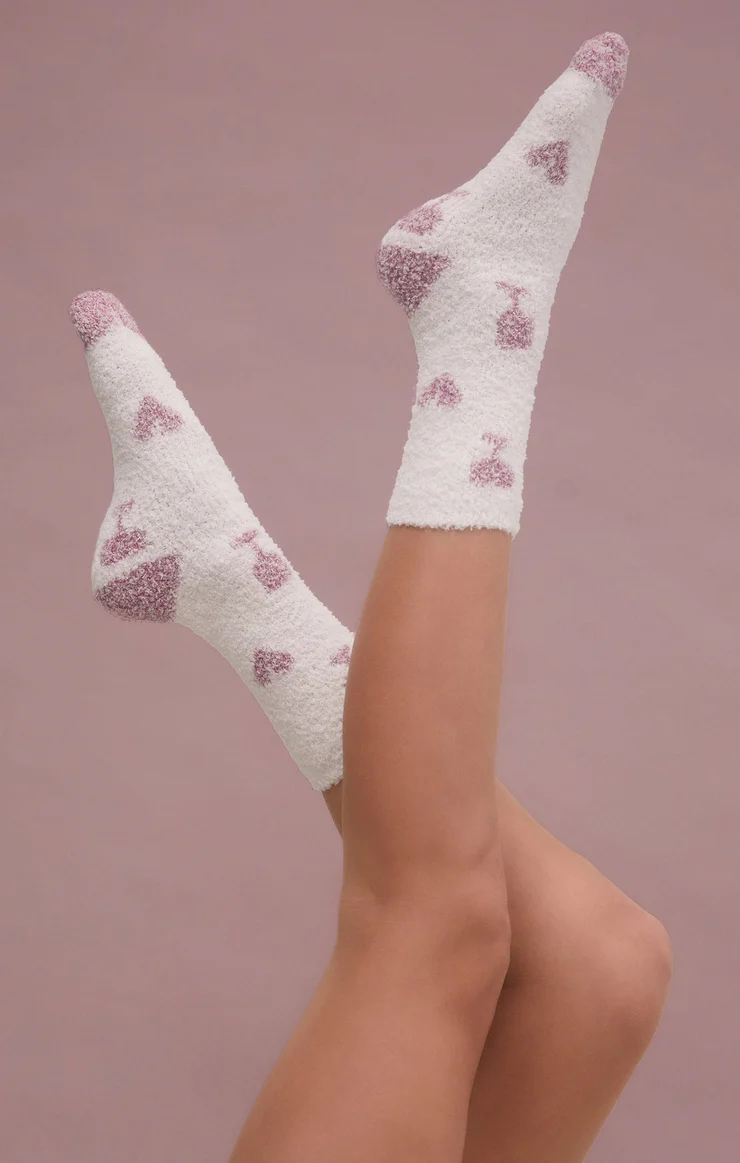 2 pack plush wine socks