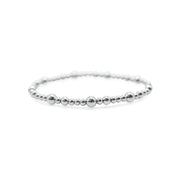 champagne bubbles beaded stretch bracelet