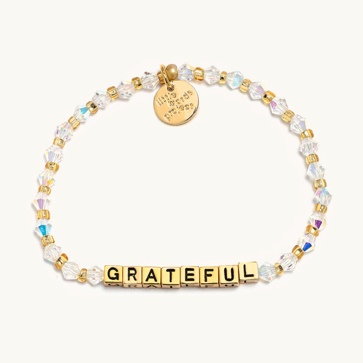 letter bead bracelet | gold letters
