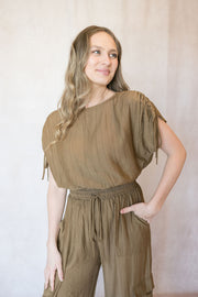 light a fire ruched top